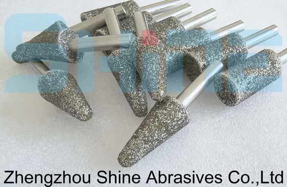 कार्बाइड टूल्स के लिए इलेक्ट्रोप्लाटेड डायमंड / सीबीएन ग्राइंडिंग मंडरल्स और व्हील्स