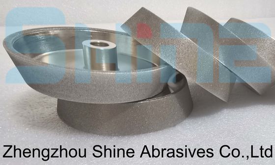 इलेक्ट्रोप्लाटेड सिंगल बेवल डायमंड ग्राइंडिंग व्हील एज प्रोफाइल पॉलिश