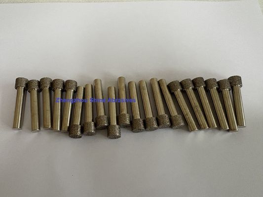 आंतरिक पीसने और डिबरिंग के लिए 6 मिमी शाफ्ट सीबीएन इलेक्ट्रोप्लाटेड माउंट किए गए बिंदु